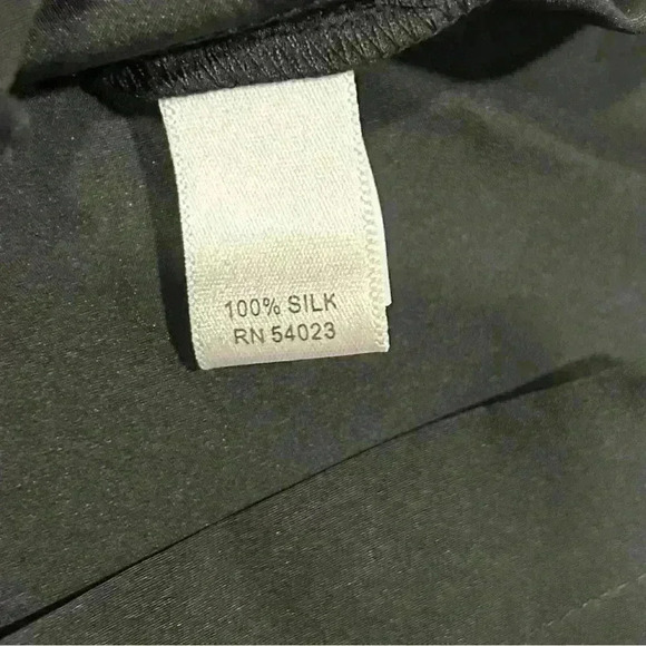 Banana Republic Women's 100% Silk Black Ruffle Sleeveless Shift Dress Size SP - Picture 6 of 8